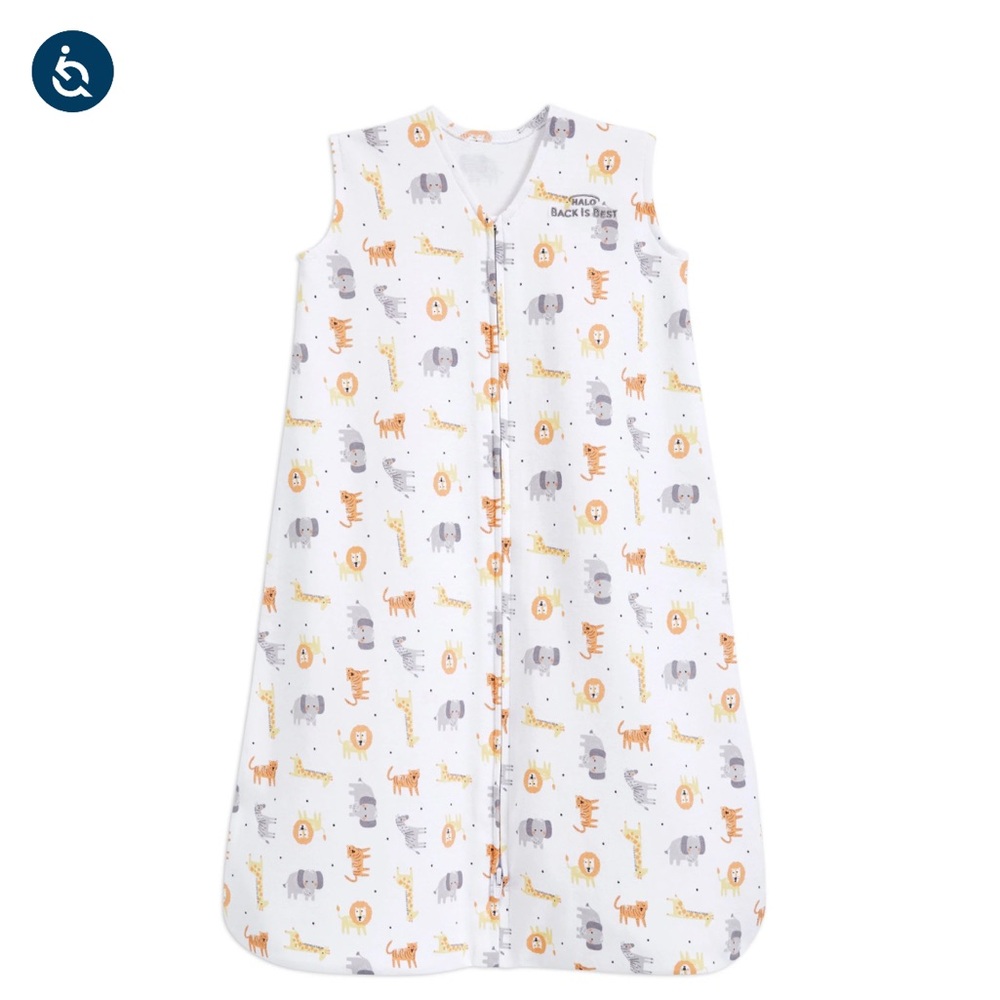 Halo Wearable Blanket 100% Cotton TOG 0.5, Size M (6-12 Months), Animal, NWT